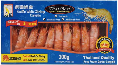 泰國蝦皇有頭熟基圍蝦 16/20 Shrimp White CHO Thai Best 300g x 10