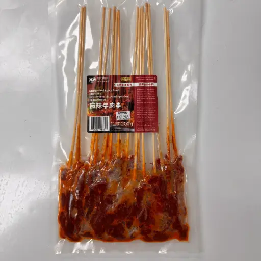 [4130009] 火鍋串串 麻辣牛肉串 Marinated Spicy Beef Skewers 200g