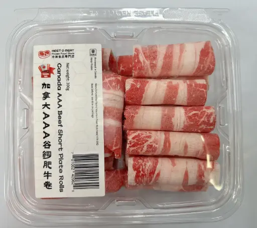 [4110031] Canadian AAA Beef Short Plate Rolls 加拿大AAA谷飼肥牛卷 300g（暫時不做