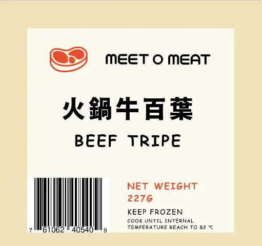[4220002] 火鍋牛百葉 Beef Tripe 227g